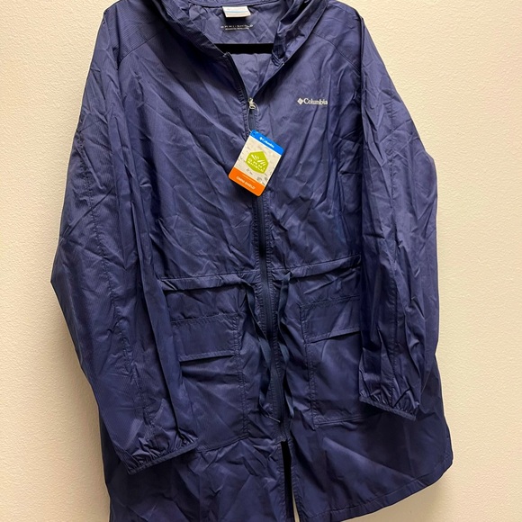 ❗️SOLD❗️Columbia Sportswear Women’s Omni-Shield Wind Breaker Deep Blue Size XL - Picture 8 of 8